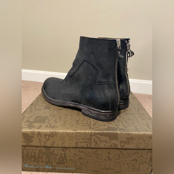 MOMA Mens Black Leather Ankle Boot - Picture 5 of 13
